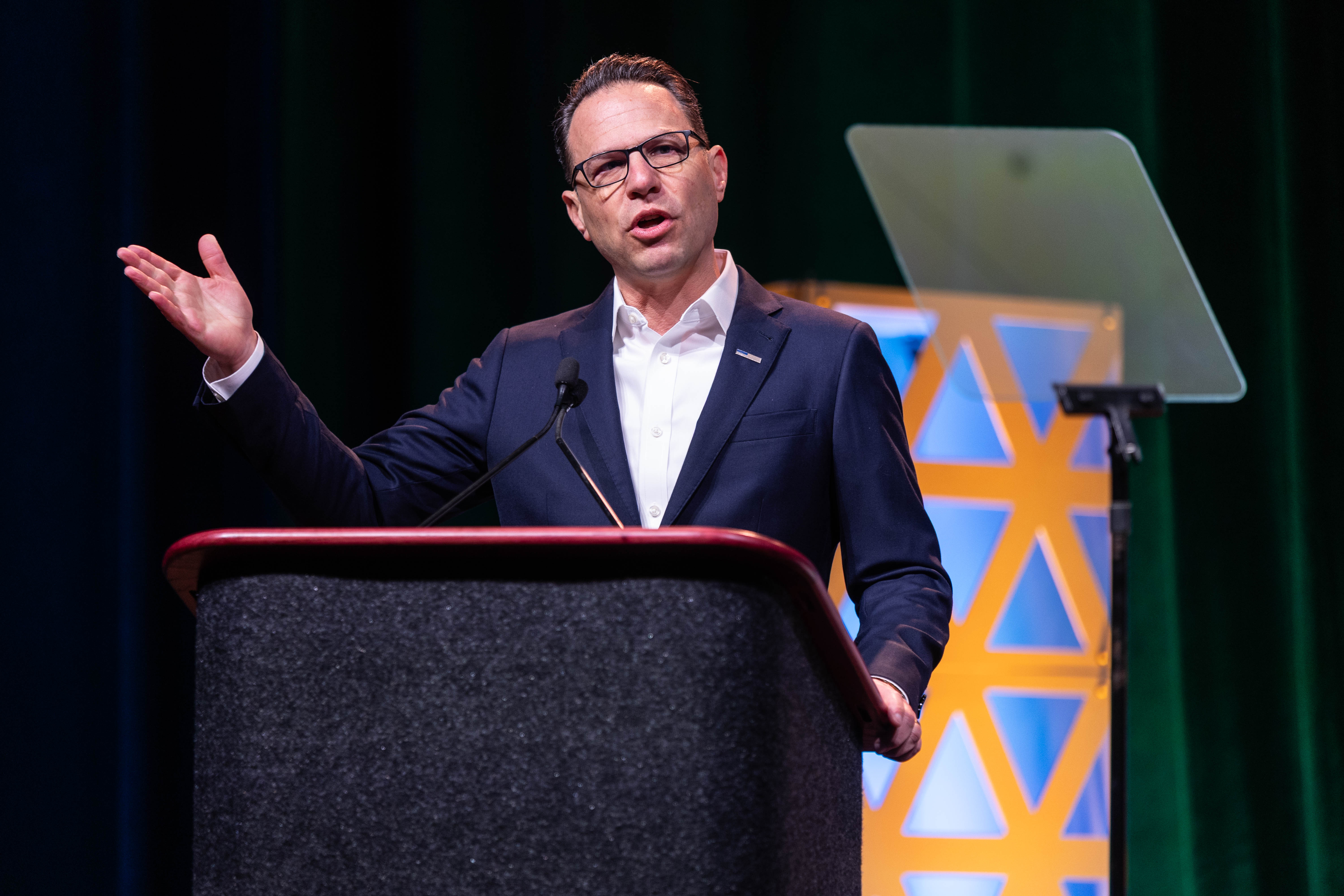 Gov. Josh Shapiro delivering remarks during the general session